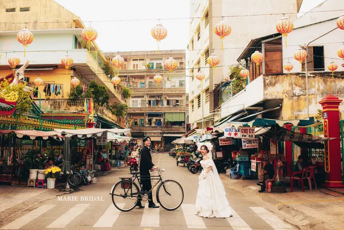 Ngoại cảnh Sài Gòn - ảnh cưới Marie Bridal