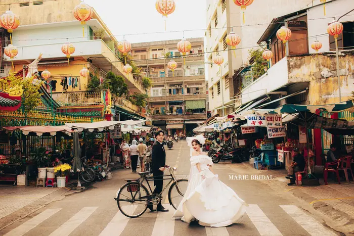 Ngoại cảnh Sài Gòn - ảnh cưới Marie Bridal