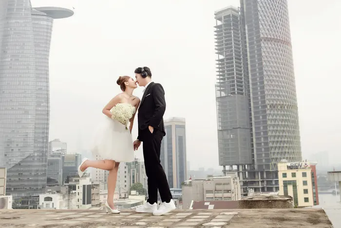 Ngoại cảnh Sài Gòn - ảnh cưới Marie Bridal